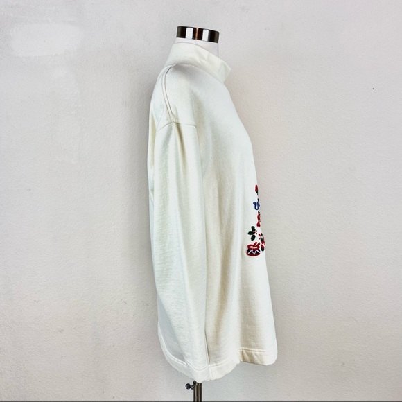 Westbound Vintage Embroidered Mock Neck Christmas Tree Sweatshirt - Picture 5 of 9